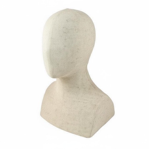 Wood look mannequin head linen - wood,