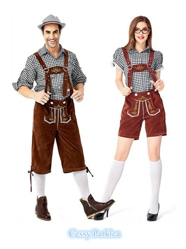 Oktoberfest couple lederhosen - oktoberfest,