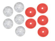 10 x Red & White Round 61mm