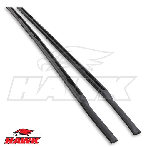 Black roof rails full length - black,