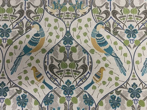 Linen fabric liberty birds - linen,