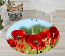 3D Red Poppies Flower NA6916