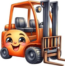 Colourful Forklift Truck Wall