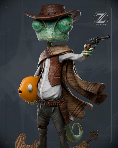 Rango zenith fan art statue - rango,