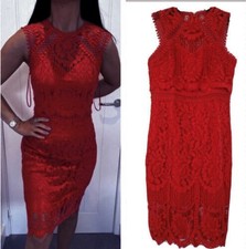 Lipsy VIP Red Pencil Dress
