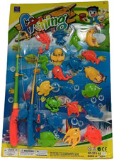 PEBBLE HUG Fishing Playset, 20 Magnetic Pieces, Pretend Play, Outdoor Toy