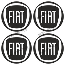 Fiat Stickers x4 decal 75x75mm