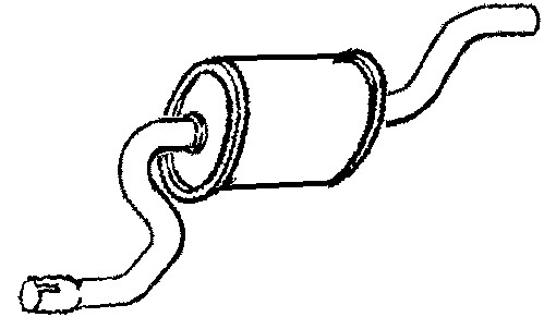 Exhaust silencer centre pipe - exhaust,