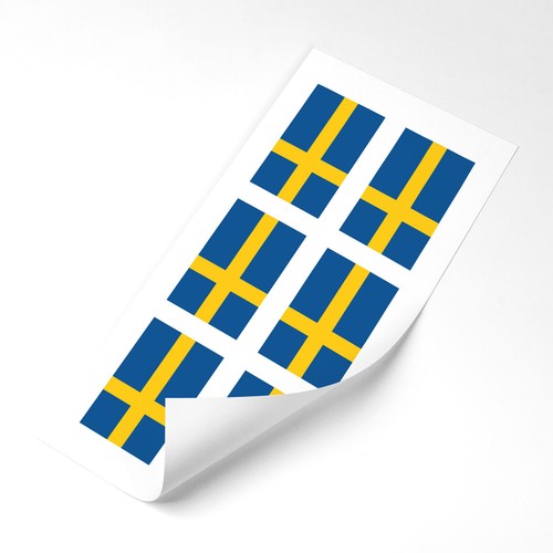 Sweden flag stickers 25mm - , x6