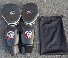 Kids / Junior Boxing / Kickboxing Bundle - 6oz Gloves and TS Boxing Pads Set
