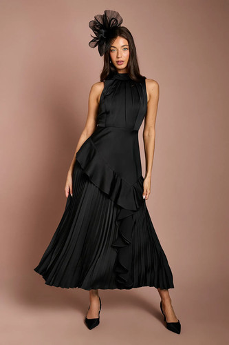 Coast black midi dress womens - midi,