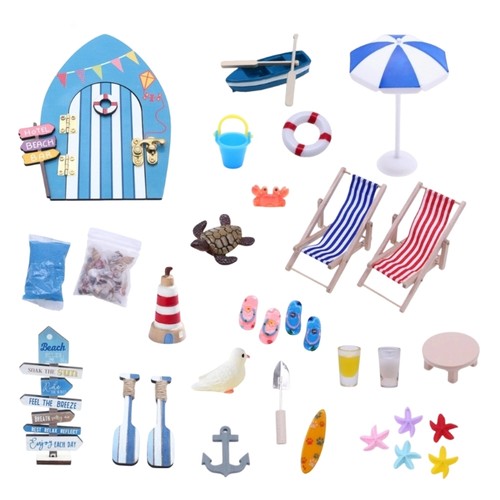 Unique beach scene setting - unique,