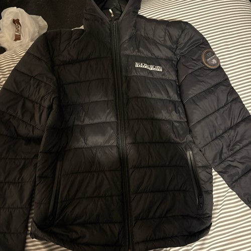 Napapjiri black puffer jacket - black,