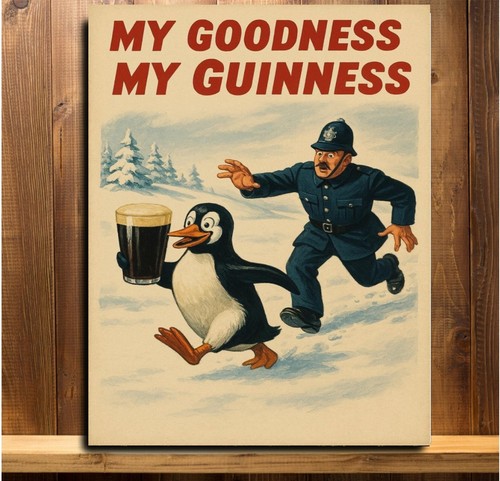 Guinness vintage metal sign - vintage,