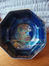 Antique c1930 Crown Devon Fieldings Art Deco Rural Lustrine Lustre Ware Bowl