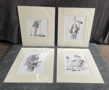 Ronald Searle Original Drink Related Character Prints