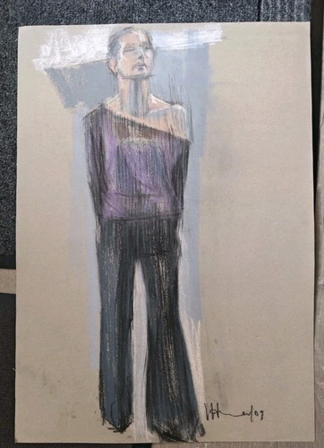Vintage original art - original, pastel