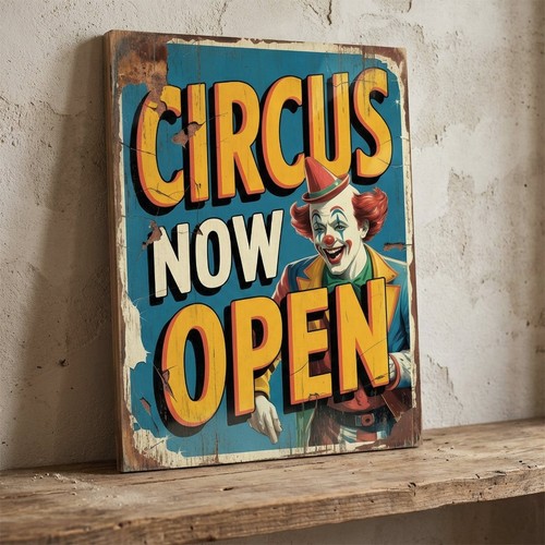 Circus now open - circus,