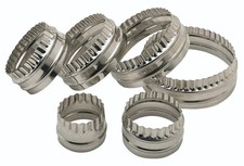 KitchenCraft Set of Six Stainless Steel Double Edged Biscuit / Pastry Cutters