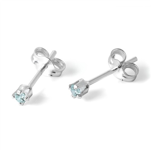 Sterling silver 2mm round - round, cz