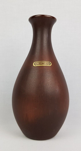 Vintage ceramano brown vase - vintage,