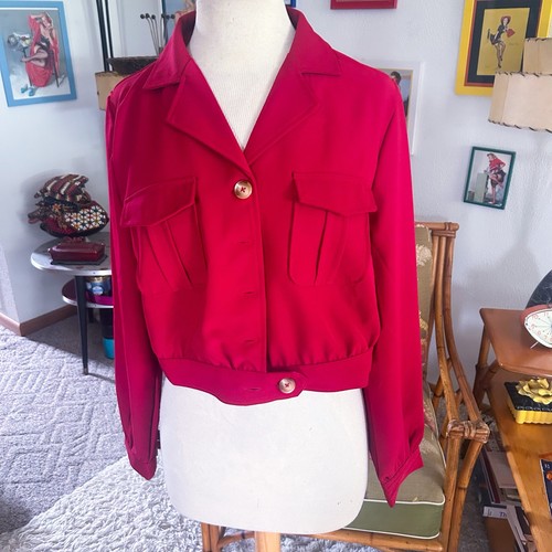 Retro jacket dark red - jacket,