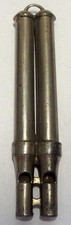 VINTAGE DOUBLE WHISTLE TWIN TUBE