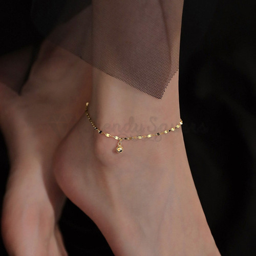18ct gold ptd ankle - 18ct,