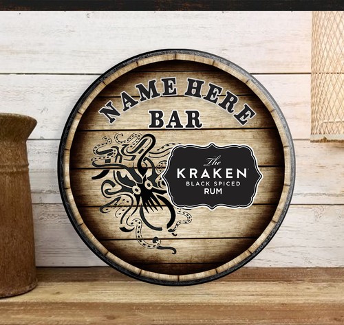 Personalised kraken rum bar - personalised,