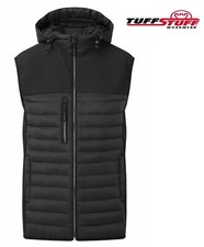 Tuffstuff Howden Hooded Padded Black Work Softshell Panelling Bodywarmer #279