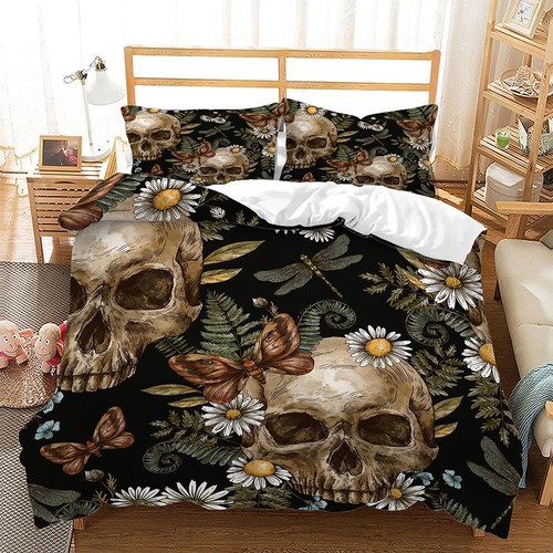 Mysterious skull quilt cover - quilt,