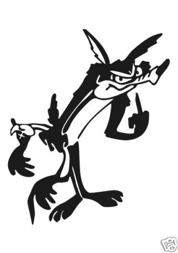Coyote roadrunner decal - coyote,