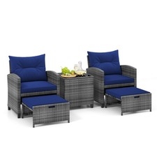 COSTWAY 5 Piece Wicker Patio