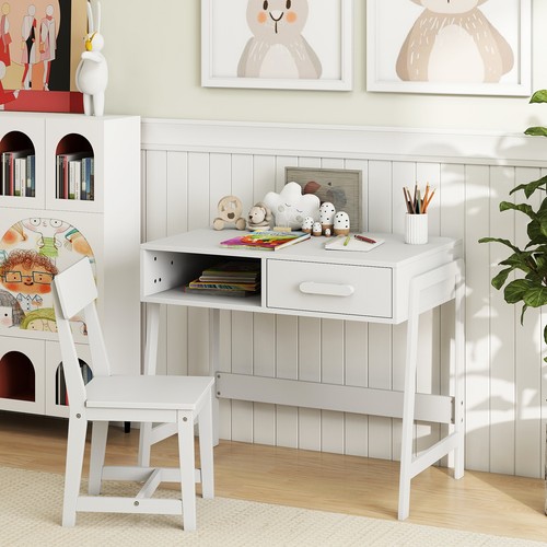 Wooden children study - wooden, desk