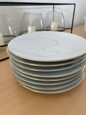 Thomas of Germany X8 White-Gold Porcelain Dinnerware 17.5cm Side Plates 