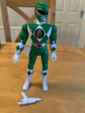 Power Ranger MMPR 8" Tall Green Action figure with blaster gun   Bandai 1993 VGC