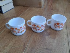 Arcopal Floral Milk Glasses