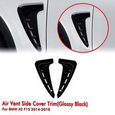 Side Fender Air Vent Trim Cover For BMW X5 F15 2014 2015-2018 M Sport Black