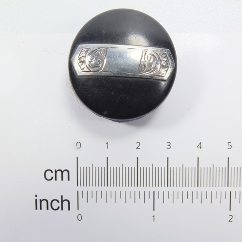 Antique small ebony - &, silver