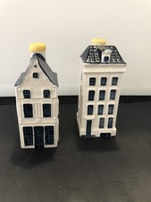 KLM BOLS Blue Delfts miniature houses  8 and 74 Amsterdam