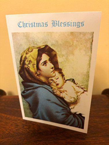 Vintage christmas card madonna - christmas,