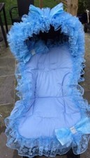 PRAM/PUSHCHAIR BLUE FRILLY