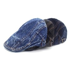 Retro Washed Denim Newsboy