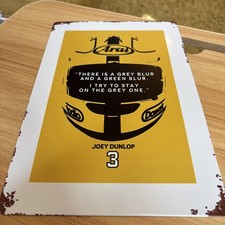 Joey dunlop yellow arai slogan - joey,