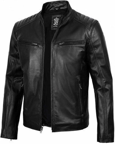 Men black genuine - men's,