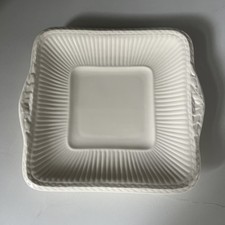 Vintage cream WEDGWOOD Queen’s Ware Edme square sandwich/ cake /serving plate 