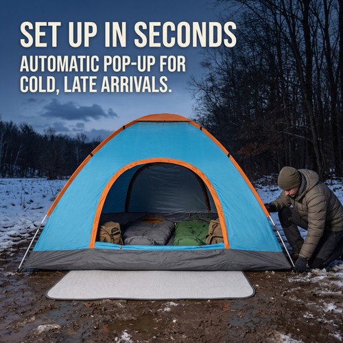 Automatic pop camping - pop, tent