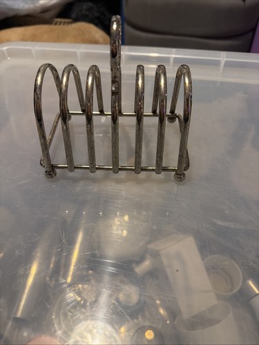 Vintage silver plate toast - plate,