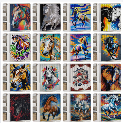 Horse shower curtain - horse, bathroom