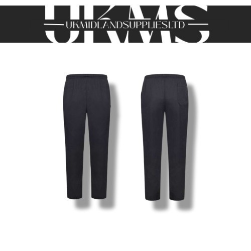 Black chef trousers branded - black,